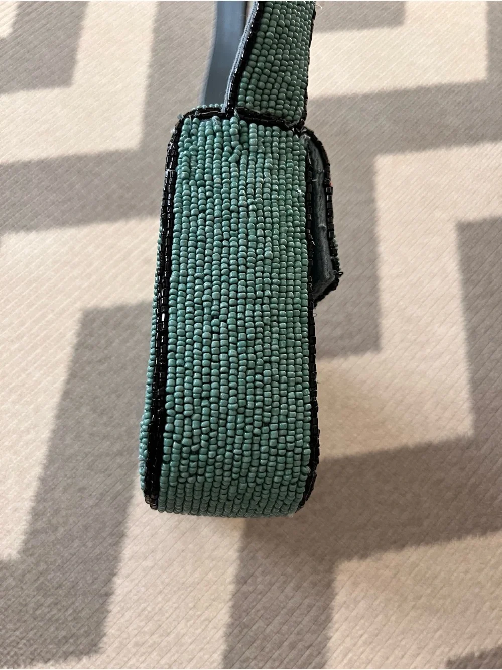 Anthropologie beaded bacon and eggs bag